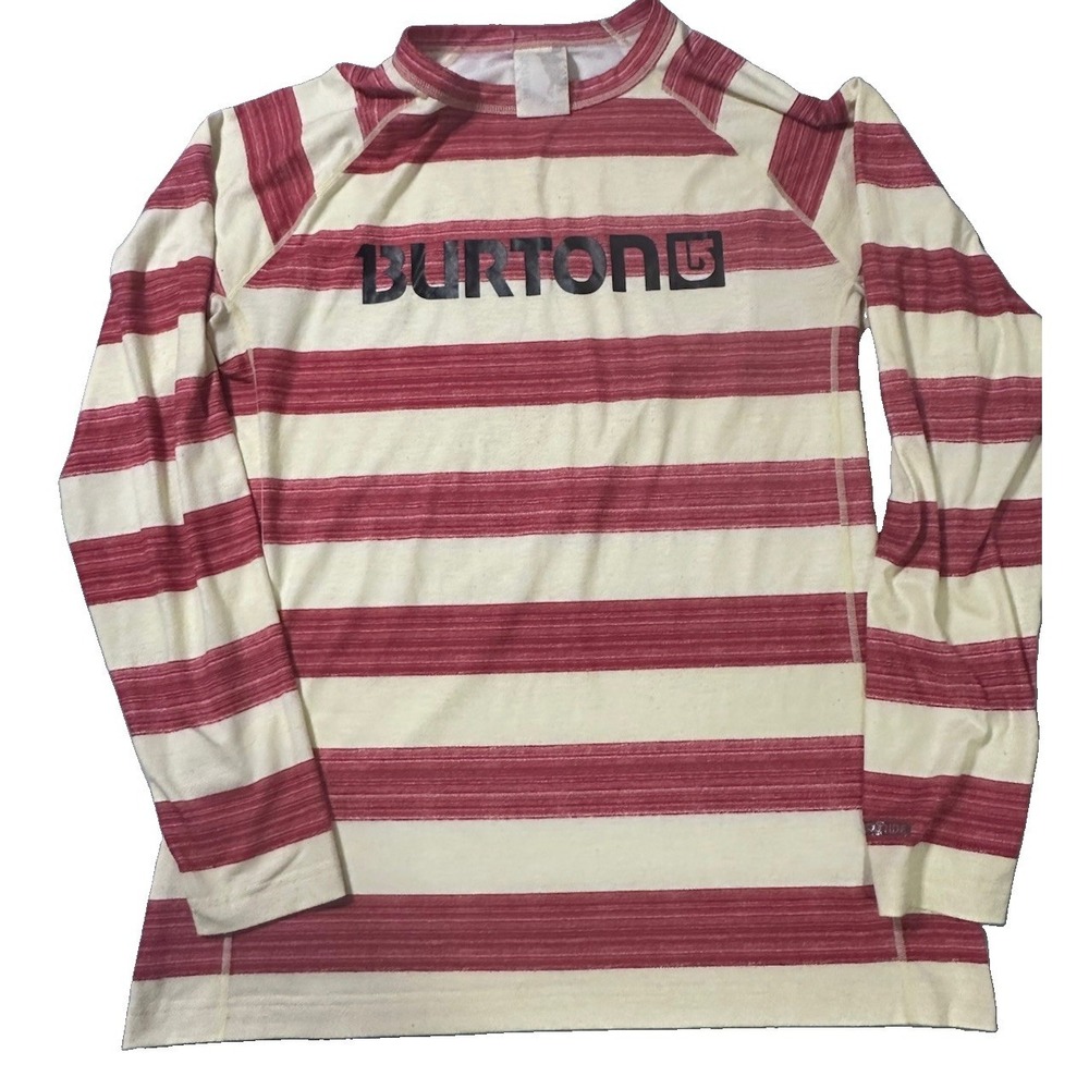 Burton Long Sleeve Shirt XL - Snowboard Slate Red/ Yellow! Snowboarder